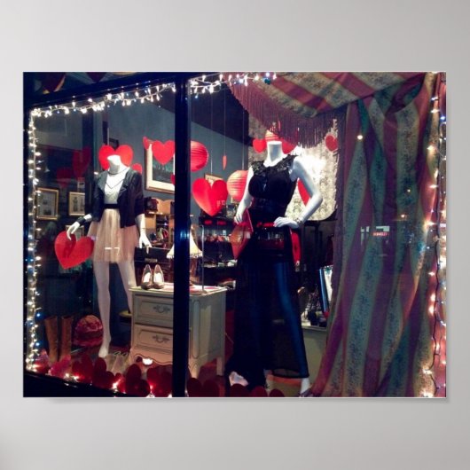 New York City Boutique Window Valentine's Day NYC Poster (Vorne)