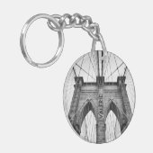 New York City Brooklyn Bridge Closeup Schlüsselanhänger (Vorderseite links)