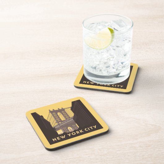 New York City | Brooklyn Bridge Getränkeuntersetzer (Rechte Seite)