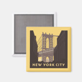 New York City | Brooklyn Bridge Magnet (Vorderseite/Rückseite)