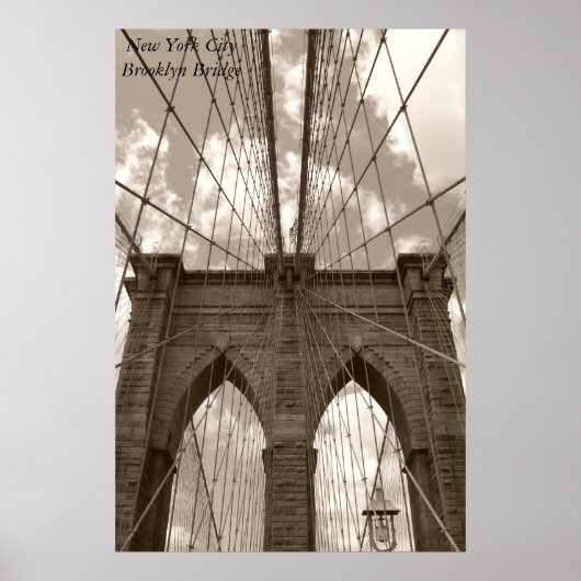 New York City Brooklyn Bridge Poster (Vorne)