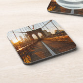 New York City Brooklyn Bridge Sunrise Getränkeuntersetzer (Linke Seite)