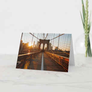New York City Brooklyn Bridge Sunrise Karte