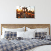 New York City Brooklyn Bridge Sunrise Leinwanddruck (Insitu (Schlafzimmer))