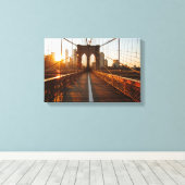 New York City Brooklyn Bridge Sunrise Leinwanddruck (Insitu (Holzboden))