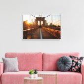 New York City Brooklyn Bridge Sunrise Leinwanddruck (Insitu (Wohnzimmer))