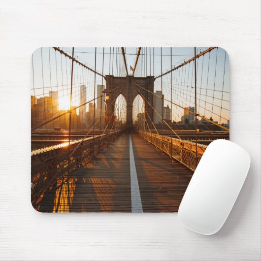 New York City Brooklyn Bridge Sunrise Mousepad (Mit Mouse)
