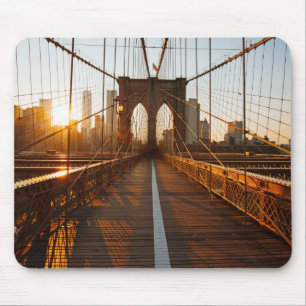 New York City Brooklyn Bridge Sunrise Mousepad