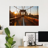 New York City Brooklyn Bridge Sunrise Poster (Heimbüro)