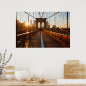 New York City Brooklyn Bridge Sunrise Poster (Küche)
