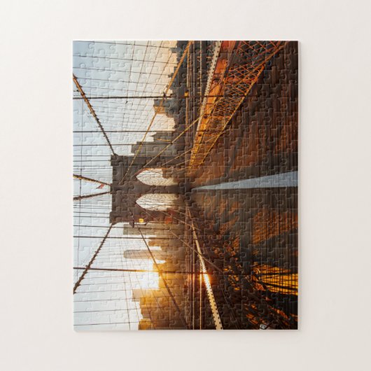 New York City Brooklyn Bridge Sunrise Puzzle (Vertikal)