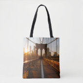 New York City Brooklyn Bridge Sunrise Tasche (Vorderseite)