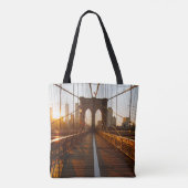 New York City Brooklyn Bridge Sunrise Tasche (Rückseite)
