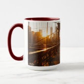 New York City Brooklyn Bridge Sunrise Tasse (Links)