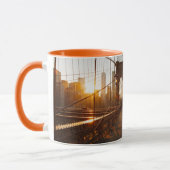 New York City Brooklyn Bridge Sunrise Tasse (Links)