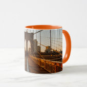 New York City Brooklyn Bridge Sunrise Tasse (VorderseiteRechts)