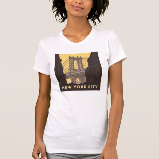New York City | Brooklyn Bridge T-Shirt (Vorderseite)