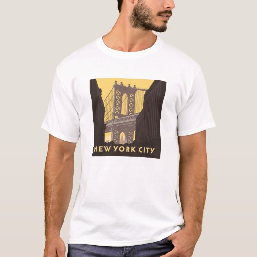 New York City | Brooklyn Bridge T-Shirt (Vorderseite)