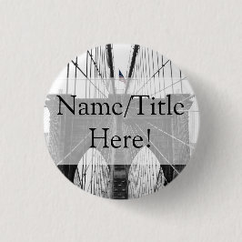 New York City Brooklyn Bridge Wedding Button