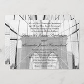 New York City Brooklyn Bridge Wedding Einladung (Vorne/Hinten)