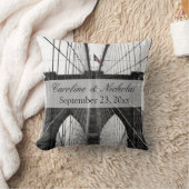 New York City Brooklyn Bridge Wedding Kissen (Decke)