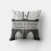 New York City Brooklyn Bridge Wedding Kissen (Rückseite)