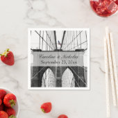 New York City Brooklyn Bridge Wedding Serviette (Beispiel)
