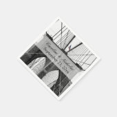 New York City Brooklyn Bridge Wedding Serviette (Ecke)