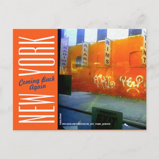 New York City-Brooklyn Streets Postkarte (Vorderseite)