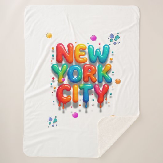 New York City Bubble Letters Sherpadecke (Vorderseite)