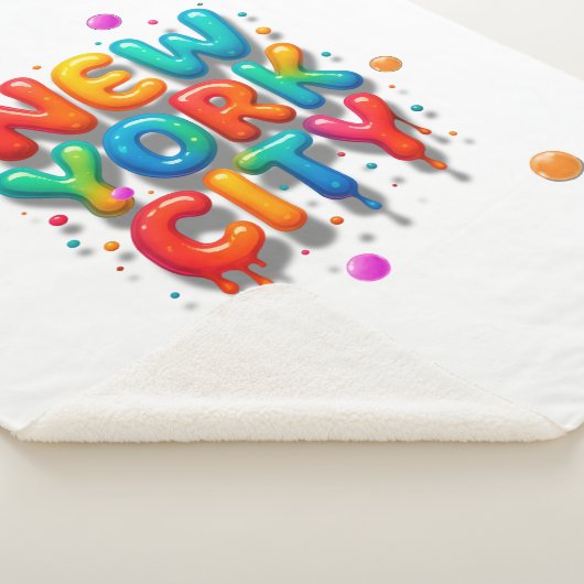 New York City Bubble Letters Sherpadecke (3/4)