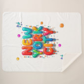 New York City Bubble Letters Sherpadecke (Vorderseite (Horizontal))