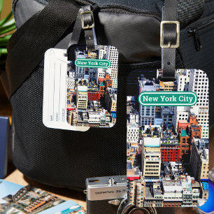 New York City bunt modern Gepäckanhänger