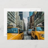 New York City Cabs - Postkarte (Vorne/Hinten)