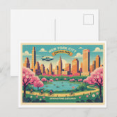 New York City, Central Park Springtime Postkarte (Vorne/Hinten)