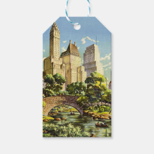 New York City Central Park Vintage Poster Geschenkanhänger