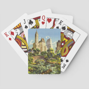 New York City Central Park Vintage Poster Spielkarten