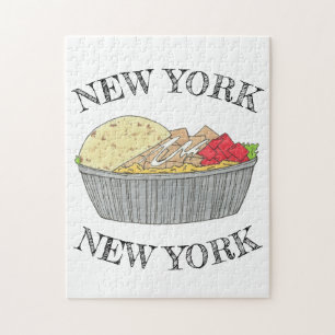 New York City Chicken Rice Halal Cart Platter Food Puzzle