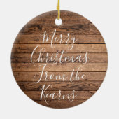 New York City Christmas - Name des benutzerdefinie Keramik Ornament (Hinten)