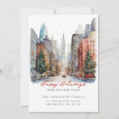 New York City Christmas New Address Ankündigung (Vorderseite)