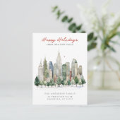 New York City Christmas New Address Ankündigungspostkarte (Stehend Vorderseite)