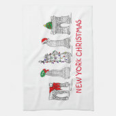 New York City Christmas NYC Gebäude Weihnachten We Geschirrtuch (Vertikal)