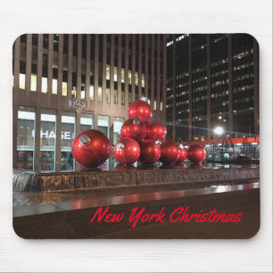 New York City Christmas NYC Weihnachtsdekorationen Mousepad