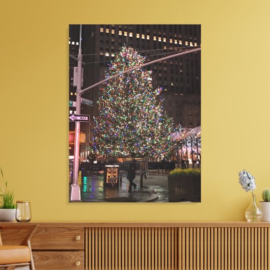 New York City Christmas Rockefeller Center NYC Leinwanddruck (Insitu (Wohnzimmer))