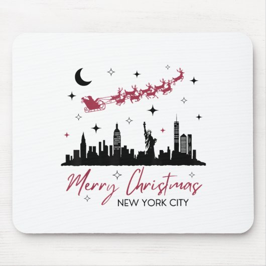 New York City Christmas Trip, Merry Christmas New Mousepad (Vorne)