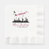 New York City Christmas Trip, Merry Christmas New Serviette (Vorderseite)