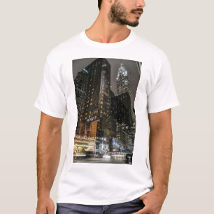 New York City Chrysler Building Nachthimmel Stadtb T-Shirt