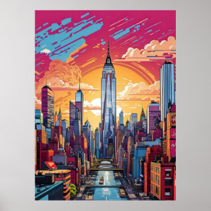 New York City City City City City Landschaft Poster