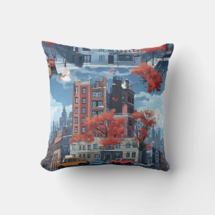 New York City-City-Scape Throw Kissen