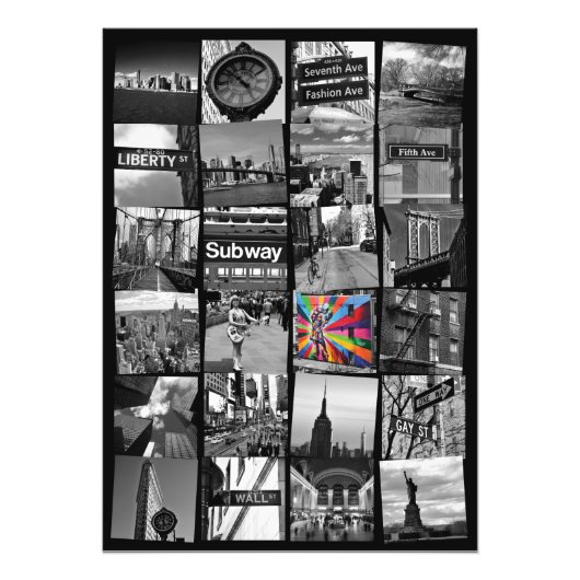 New York City Collage of photograps Fotodruck (Vorne)